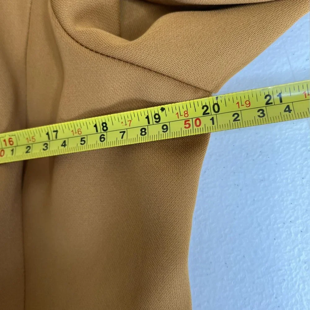 Vintage Dolce Faux Tiger Fur Shawl Collar Camel Jacket Blazer Long Sleeve Medium